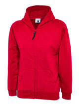 Uneek UC506 300GSM Children Polyester Cotton Childrens Classic Full Zip Hooded Sweatshirt