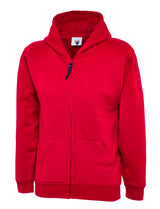 Uneek UC506 300GSM Children Polyester Cotton Childrens Classic Full Zip Hooded Sweatshirt