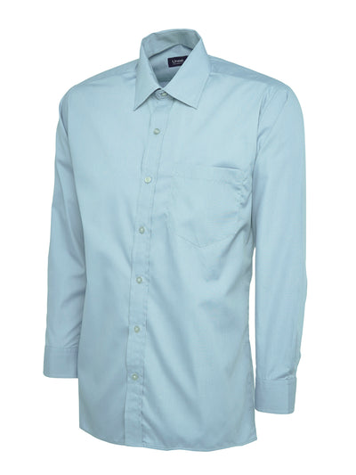 Uneek UC709 120GSM Men's Polyester Cotton Men's Poplin Full Sleeve Shirt