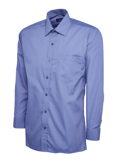 Uneek UC709 120GSM Men's Polyester Cotton Men's Poplin Full Sleeve Shirt