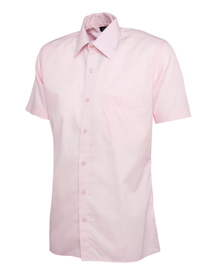 Uneek UC710 120GSM Men's Polyester Cotton Men's Poplin Half Sleeve Shirt