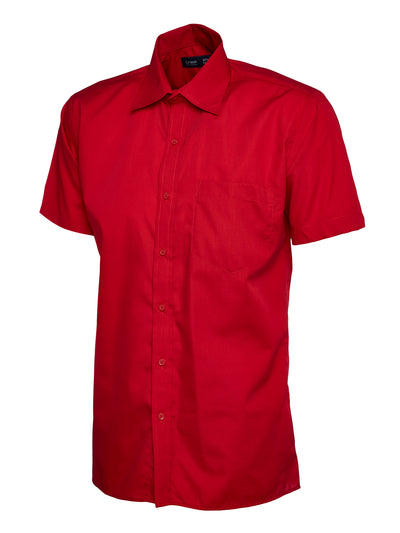 Uneek UC710 120GSM Men's Polyester Cotton Men's Poplin Half Sleeve Shirt