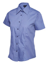 Uneek UC712 120GSM Women's Polyester Cotton Ladies Poplin Half Sleeve Shirt