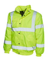 Uneek UC804 0GSM Unisex Polyester High Visibility Bomber Jacket