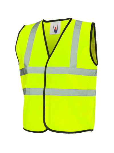 Uneek UC806 120GSM Children Polyester Childrens Hi-Viz Waist Coat