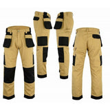 IBEX Multi Pockets Men's Combat Cargo Work Trousers with Knee Pad Pockets