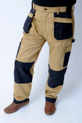IBEX Multi Pockets Men's Combat Cargo Work Trousers with Knee Pad Pockets