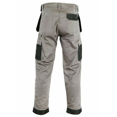 IBEX Multi Pockets Men's Combat Cargo Work Trousers with Knee Pad Pockets, Available in Full Black and Grey Colours