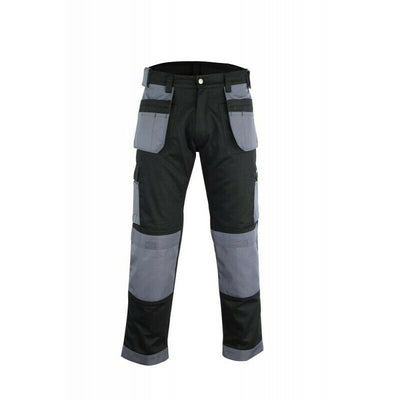 IBEX Multi Pockets Men's Combat Cargo Work Trousers with Knee Pad Pockets, Available in Beige/Khaki and Black Colours